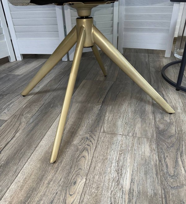Стул ОСКАР (OSKAR) 360 град, цвет КРЕМОВЫЙ (RIELY-111/PRESENT-120), ткань / ШАМПАНЬ каркас, ®DISAUR