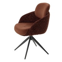 Стул ГРЕЙС (GRACE) 360 град, цвет КОРИЧНЕВЫЙ RIELLY-501 / HUNTER-242, ткань / ТЕМНО-СЕРЫЙ, ®DISAUR