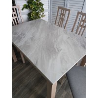 Стол TME-6931 MBH белый мрамор SWEDEN / MILKY WHITE