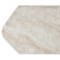 Стол КАРЛЕС (CARLES) 180 БЕЖЕВЫЙ МРАМОР (GLOSS SAND FLOW) керамика / Золотой винтаж каркас, ®DISAUR