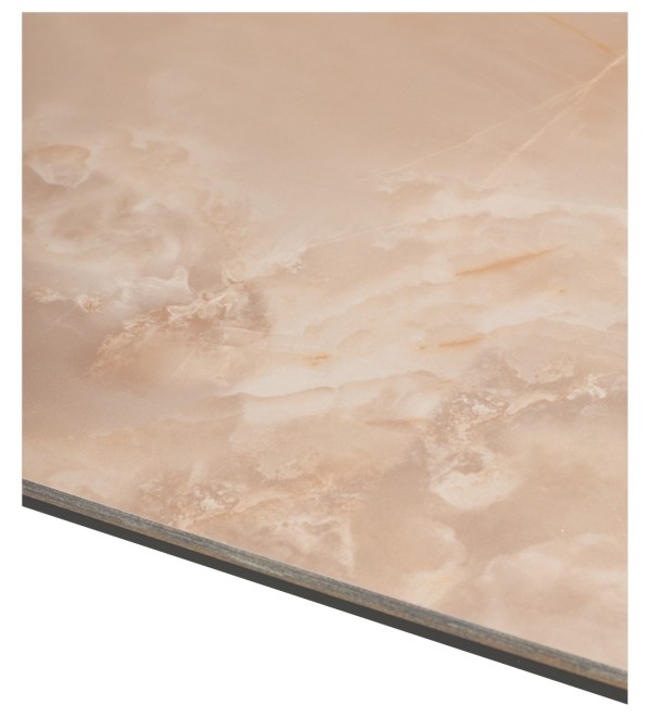 Стол КОРНЕР (CORNER) 120 цвет АМБЕР ЖАДЕ (GLOSS AMBER JADE SOLID CERAMIC) / ЧЕРНЫЙ, ®DISAUR