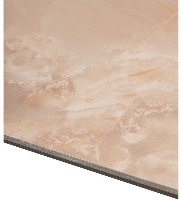 Стол КОРНЕР (CORNER) 120 цвет АМБЕР ЖАДЕ (GLOSS AMBER JADE SOLID CERAMIC) / ЧЕРНЫЙ, ®DISAUR