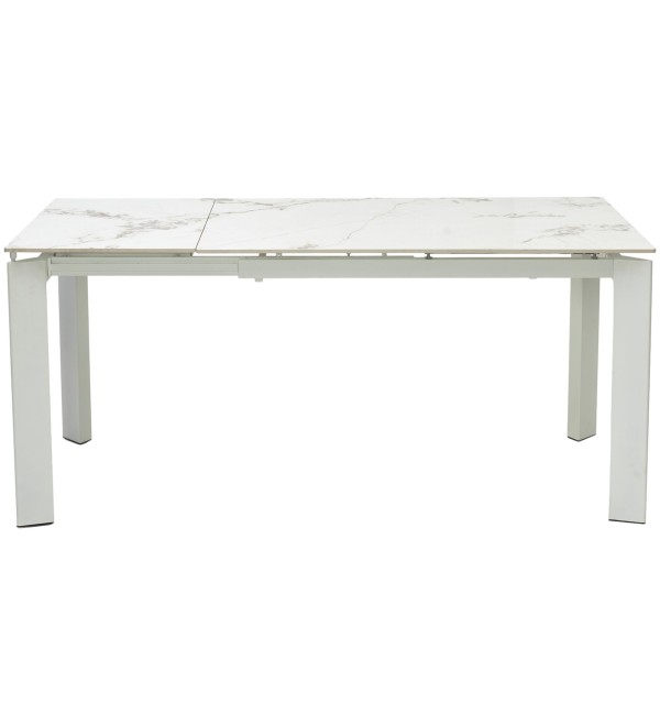 Стол КОРНЕР (CORNER) 120 цвет ГОЛДЕН ЖАДЕ (GLOSS GOLDEN JADE SOLID CERAMIC) / БЕЛЫЙ, ®DISAUR