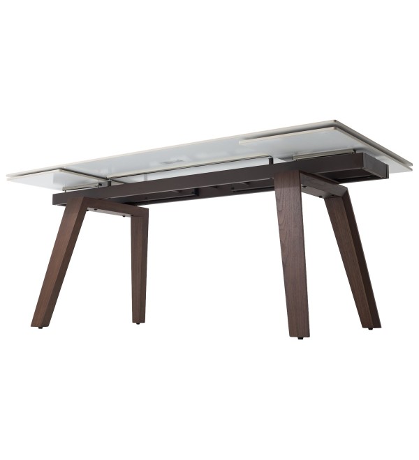 Стол БЭТИС (BETIS) 180 цвет Мрамор (MATTE GILDED WHITE SOLID CERAMIC) / Орех (WALNUT), ®DISAUR