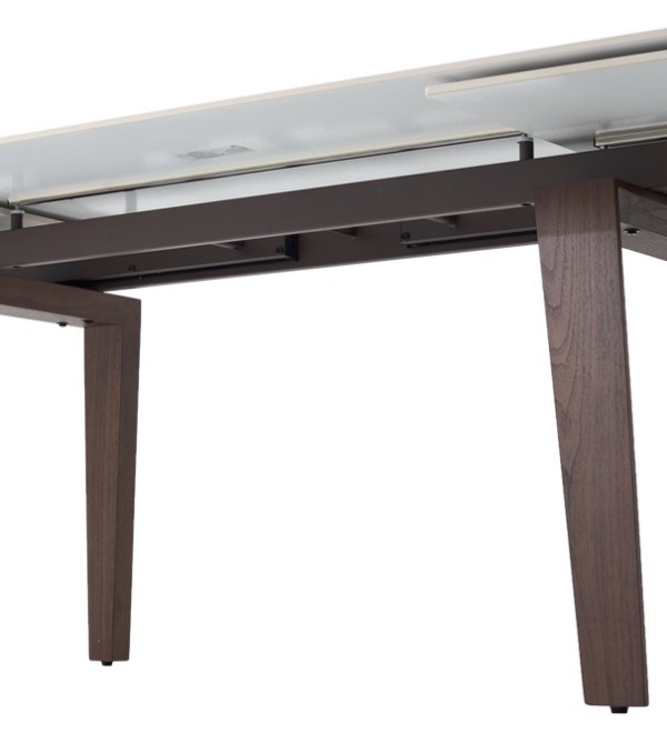 Стол БЭТИС (BETIS) 180 цвет Мрамор (MATTE GILDED WHITE SOLID CERAMIC) / Орех (WALNUT), ®DISAUR