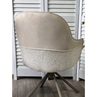 Стул РИКАРД (RIKARD) 360 град. кремовый RIELY-111/PRESENT-120, шенилл-велюр / латте каркас, ®DISAUR