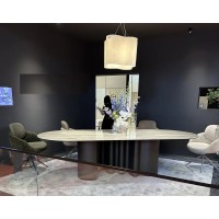 Стол ВЕНТО (VENTO) 280 ТОПАЗ TL-617, испанская керамика/ Коричневый графит каркас, ®DISAUR