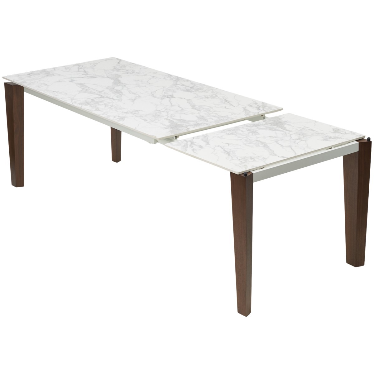 Стол ЭЗМИР (ESMIR) 180 цвет АРАБЕСКАТО (MATTE ARABESCATO SOLID CERAMIC) / ОРЕХ, ®DISAUR