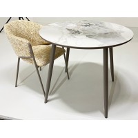 Стол МИЛТОН D89 цвет ПАНДОРА (PANDORA LIGHT), керамика / ЛАТТЕ каркас