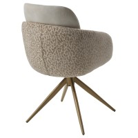 Стул ГРЕЙС (GRACE) 360 град., цвет ЛАТТЕ PENA-110 / HUNTER-120, ткань / ШАМПАНЬ каркас, ®DISAUR