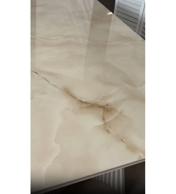 Стол ГОРАЦИО 200 цвет Остра Бьянко (OSTRA BIANCO GLOSSY), керамика / Латте