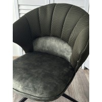 Стул АСТРА (ASTRA) 360 град. поворот Зеленый Sonic 77 ткань/7525-156 велюр / черный каркас, ®DISAUR