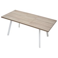 Стол БРИК М (BRICK M) 140 Дуб Трюфель/ Белый