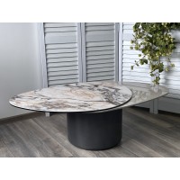 Стол кофейный НИКЛАС (NIKLAS)  TL-312 испанская керамика,стекло / МДФ/темно-серый МДФ каркас ®DISAUR