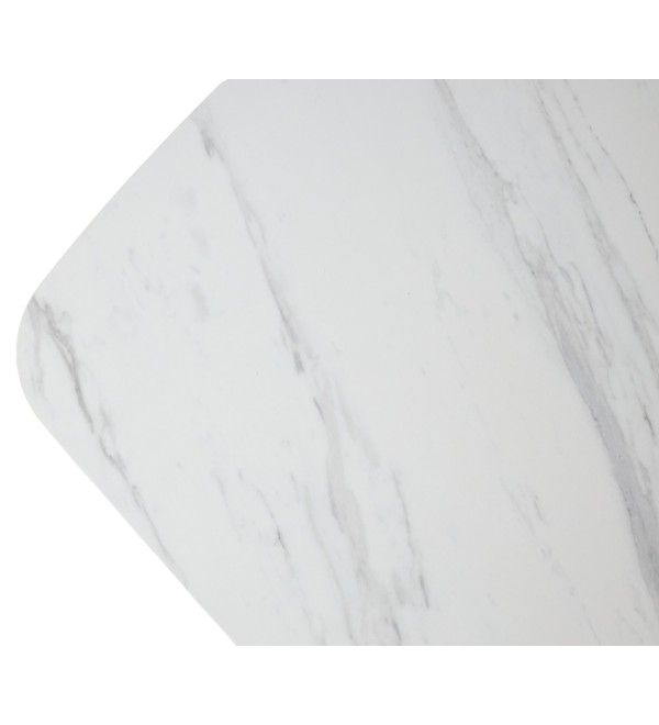 Стол КАЛВИН (CALVIN) 180 цвет КАРРАРА (SEMI-POLISHED SNOW CARRARA SOLID CERAMIC / СЕРЫЙ ДУБ, ®DISAUR