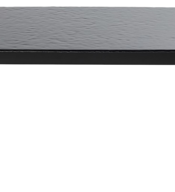 Стол ЛАУРИТЦ (LAURITS) 200 цвет ЧЕРНЫЙ (GREY), стекло BUBBLE  / Прозрачный каркас ®DISAUR