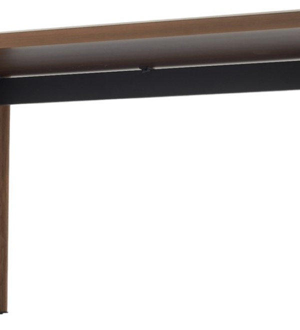 Стол БАРК (BARK) 180 цвет CA035 Бежевый мрамор, керамика / Орех (WALNUT), ®DISAUR