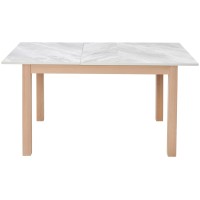 Стол TME-6931 MBH белый мрамор SWEDEN / MILKY WHITE