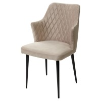 Стул ГЕРМАН (HERMAN) ЛАТТЕ #25, велюр / черный каркас