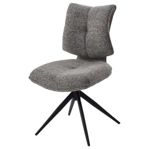 Стул ДЕЛИ (DELI) 360 град, цвет СЕРЫЙ H300126-3, ткань / ЧЕРНЫЙ каркас, ®DISAUR