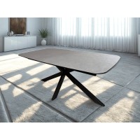 Стол АЛВИС (ALVIS) 180 TL-319 Серый мрамор, испанская керамика / темно-серый  каркас, ®DISAUR