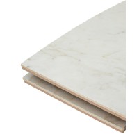 Стол ПУАНТО 200 цвет КРЕМ (BRECHA CREMA ELEGANCE), керамика / Латте каркас