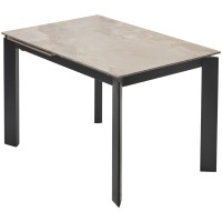 Стол КОРНЕР (CORNER) 120 цвет АМБЕР ЖАДЕ (GLOSS AMBER JADE SOLID CERAMIC) / ЧЕРНЫЙ, ®DISAUR