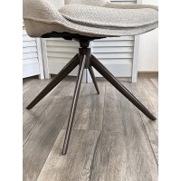 Стул ОСКАР (OSKAR) 360град, цвет БЕЖЕВЫЙ(KN01-05/BZ1046-11),ткань/ШОКОЛАДНОЕ ЗОЛОТО каркас, ®DISAUR