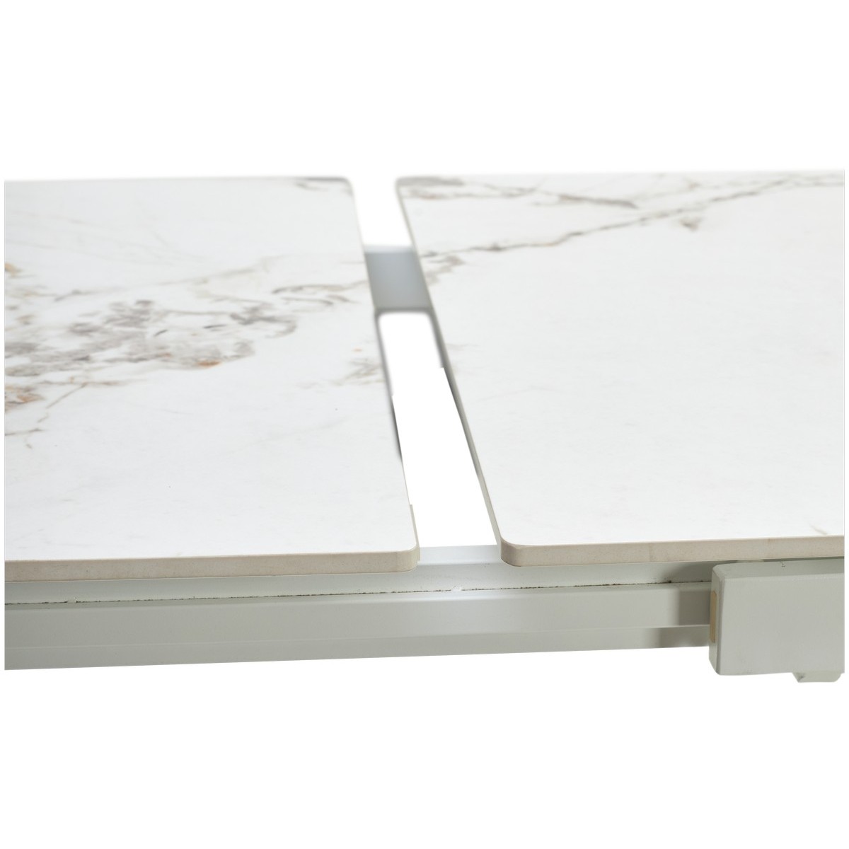 Стол КОРНЕР (CORNER) 120 цвет ГОЛДЕН ЖАДЕ (GLOSS GOLDEN JADE SOLID CERAMIC) / БЕЛЫЙ, ®DISAUR