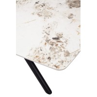 Стол РИВОЛИ (RIVOLI) 140 цвет ПАНДОРА (GLOSS LUXURY PANDORA SOLID CERAMIC) / ЧЕРНЫЙ, ®DISAUR