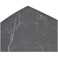 Стол БАЛД (BALDE)120 цвет ЧЕРНЫЙ МРАМОР МАТОВЫЙ (MATT BLACK MARBLE SOLID CERAMIC)/ ЧЕРНЫЙ, ®DISAUR