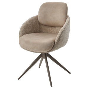 Стул ГРЕЙС (GRACE) 360 град., цвет БЕЖЕВЫЙ (PENA-120 / G1229-3, ткань / ЛАТТЕ каркас, ®DISAUR