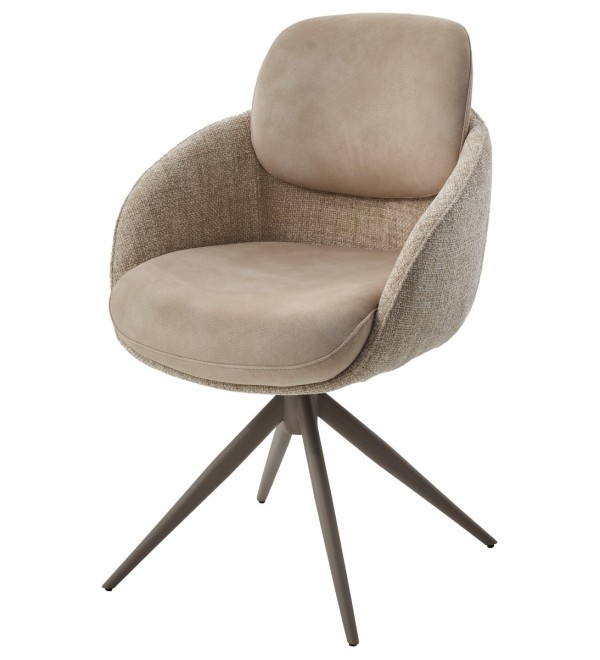 Стул ГРЕЙС (GRACE) 360 град., цвет БЕЖЕВЫЙ (PENA-120 / G1229-3, ткань / ЛАТТЕ каркас, ®DISAUR