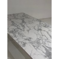 Стол ЭЗМИР (ESMIR) 180 цвет АРАБЕСКАТО (MATTE ARABESCATO SOLID CERAMIC) / ОРЕХ, ®DISAUR
