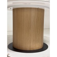 Стол МЕСА (MESA) D120 цвет БЕЛЫЙ МРАМОР M326 / ДУБ, ®DISAUR