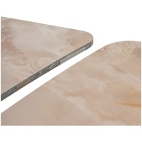 Стол АЛАТРИ (ALATRI) 120 АМБЕР ЖАДЕ ГЛЯНЦЕВЫЙ (GLOSS AMBER JADE) керамика /ЧЕРНЫЙ, ®DISAUR