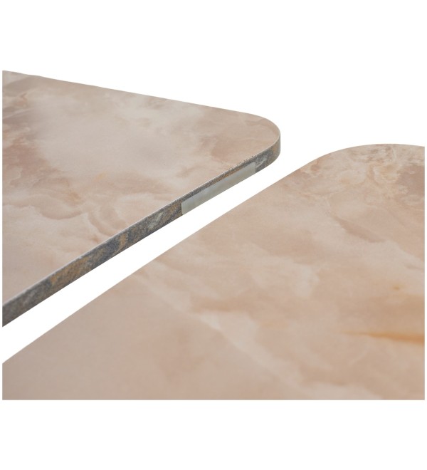Стол АЛАТРИ (ALATRI) 120 АМБЕР ЖАДЕ ГЛЯНЦЕВЫЙ (GLOSS AMBER JADE) керамика /ЧЕРНЫЙ, ®DISAUR