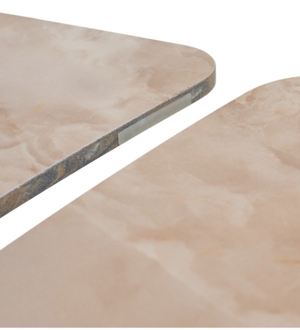 Стол АЛАТРИ (ALATRI) 120 АМБЕР ЖАДЕ ГЛЯНЦЕВЫЙ (GLOSS AMBER JADE) керамика /ЧЕРНЫЙ, ®DISAUR