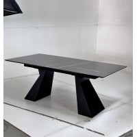 Стол БОГАРТ 200 цвет ТИТАН (TITANIUM BLACK PULIDO), керамика / Черный