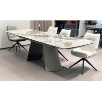 Стол СТЕФАН (STEFAN) 180 цвет ПАНДОРА (GLOSS LUXURY PANDORA) керамика, стекло/ ЛАТТЕ, ®DISAUR