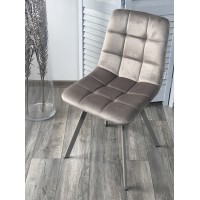 Стул ЧИЛИ ПРОФИЛЬ (CHILLI SQUARE) цвет G062-13 кварцевый, велюр/ латте каркас