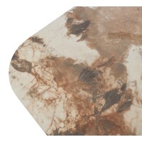 Стол БАРК (BARK) 180 цвет CA035 Бежевый мрамор, керамика / Орех (WALNUT), ®DISAUR