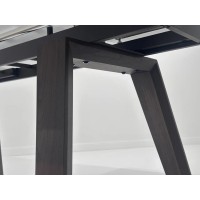 Стол БЭТИС (BETIS) 180 цвет Мрамор (MATTE GILDED WHITE SOLID CERAMIC) / Орех (WALNUT), ®DISAUR