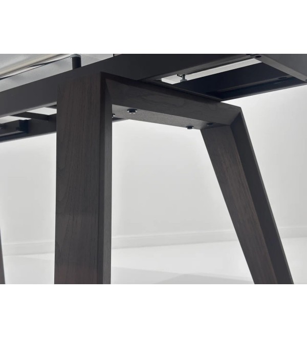 Стол БЭТИС (BETIS) 180 цвет Мрамор (MATTE GILDED WHITE SOLID CERAMIC) / Орех (WALNUT), ®DISAUR