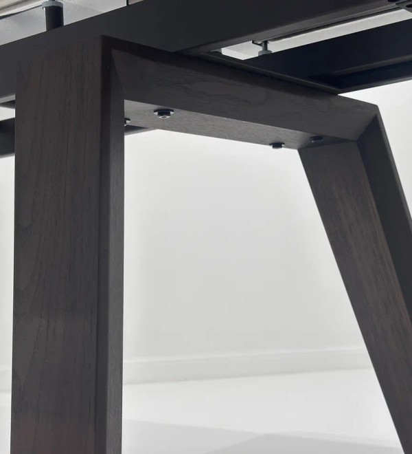 Стол БЭТИС (BETIS) 180 цвет Мрамор (MATTE GILDED WHITE SOLID CERAMIC) / Орех (WALNUT), ®DISAUR