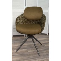 Стул ГРЕЙС (GRACE) 360 град, цвет ЗЕЛЕНЫЙ RIELLY-357 / HUNTER-357, ткань / ТЕМНО-СЕРЫЙ, ®DISAUR