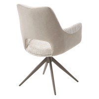 Стул ДАВЕН (DAVEN) 360 град, цвет КРЕМОВЫЙ RIELY-111 /  G1038-101, ткань  / ЛАТТЕ каркас, ®DISAUR
