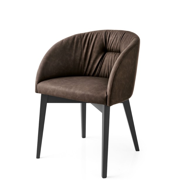 Стул ROSIE SOFT CB/1910, BCH P132 GRAPHITE/ VENICE S0G SOIL BROWN
