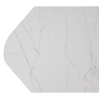 Стол ЛУССО (LUSSO) 200 БЕЛЫЙ МРАМОР TL-326, испанская керамика / Теплый графит каркас, ®DISAUR