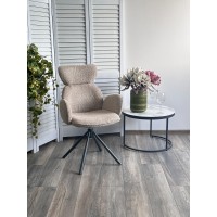 Стул ВАРДИ (VARDY) 360 град.поворот. бежевый букле XD841-06 / Серый, ®DISAUR